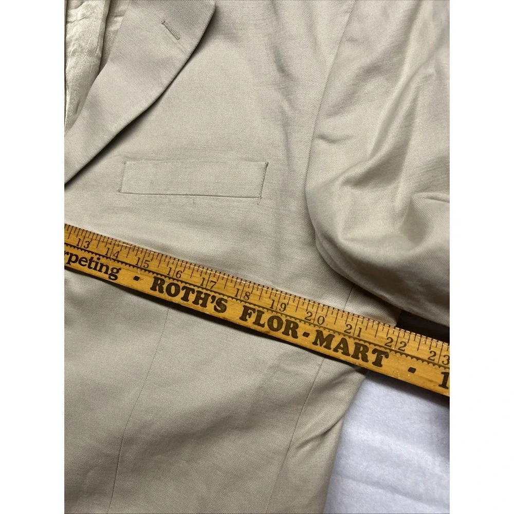 Banana Republic Beige Cotton Linen Blazer Two Button Two Vent‎ 32S